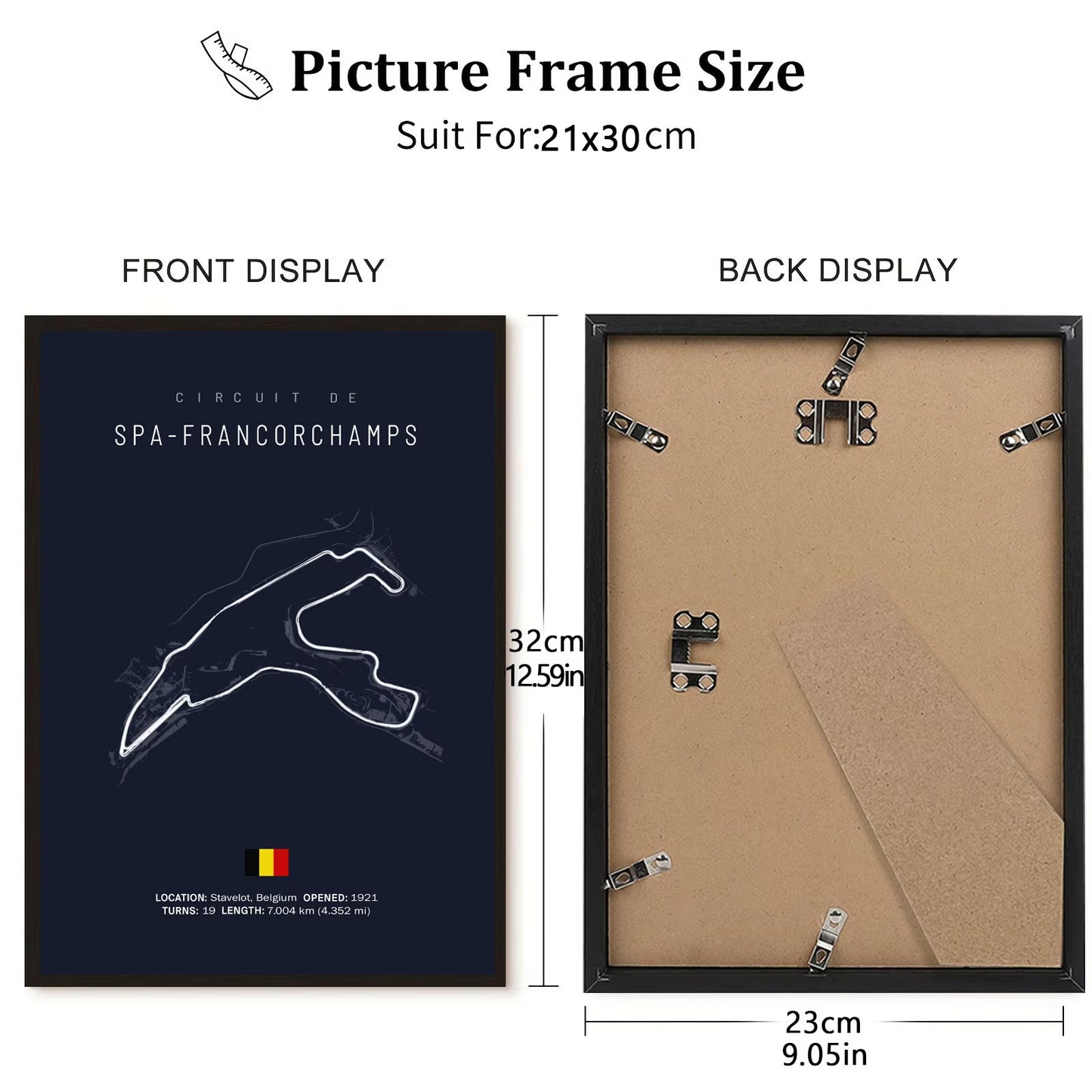 21X30 F1 Internationa Track Circuit Canvas Painting with Wood Frame F1 Wall Art Nordic Poster Aesthetic Motorsport Race Poster