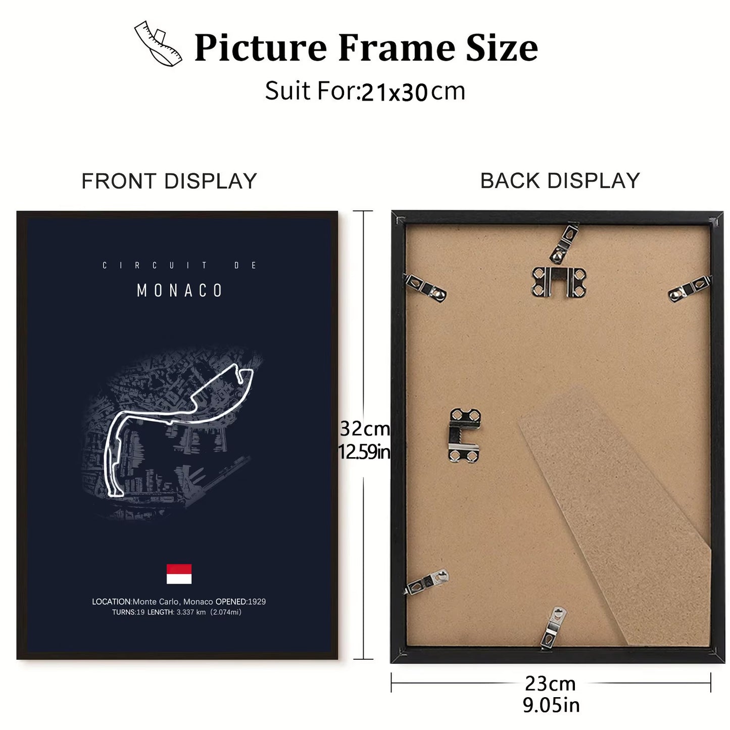 21X30 F1 Internationa Track Circuit Canvas Painting with Wood Frame F1 Wall Art Nordic Poster Aesthetic Motorsport Race Poster