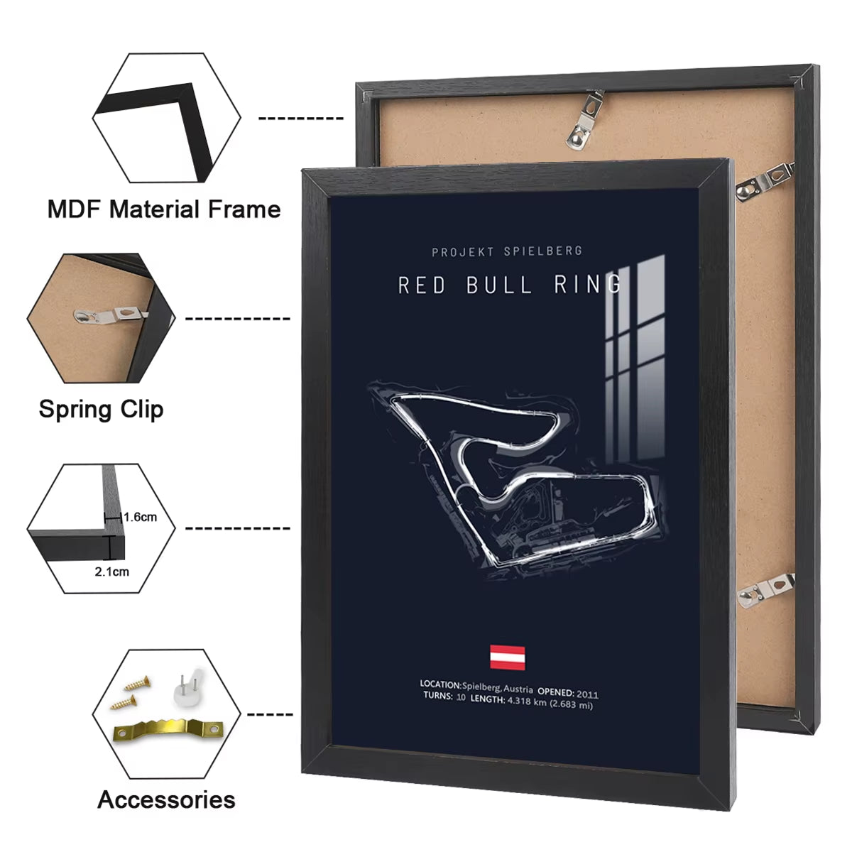 21X30 F1 Internationa Track Circuit Canvas Painting with Wood Frame F1 Wall Art Nordic Poster Aesthetic Motorsport Race Poster